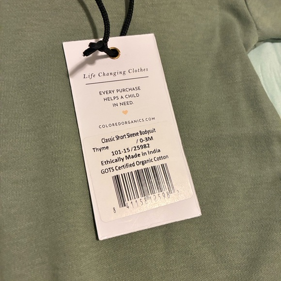 Colored Organics Olive Baby Bodysuit - Picture 7 of 7